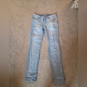 Bullhead Women's Light Blue Distressed Skinny Jeans